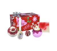 Bomb Cosmetics Hugs & Kisses Love Gift Set - Bath Bombs & Soap In Red Red One Size
