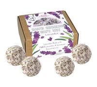 Bomb Cosmetics Lavender Bath Creamer Gift Set, Handmade & Natural, Made with Cocoa & Shea Butter & Real Lavender Buds, Pure Essential Oils, Plastic Free