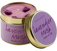 Bomb Cosmetics Lavender Musk Scented Tin Candle; Contains Pure Lavender & Marjoram Essential Oils; Vegan Friendly; 30-35 Hour Burn