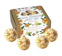 Bomb Cosmetics Marigold Bath Creamer Gift Set, Handmade & Natural, Made with Cocoa & Shea Butter & Real Marigold Petals, Pure Essential Oils, Plastic Free