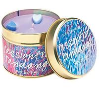 Bomb Cosmetics Passionfruit Fandango Scented Tin Candle; Passionfruit & Citrus Zest Fragrance; Contains Pure Bergamot & Lemon Essential Oils; 30-35 Hour Burn