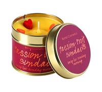 Bomb Cosmetics Passionfruit Sundae Scented Tin Candle; Contains Pure Mandarin & Orange Essential Oils; Vegan Friendly; 30-35 Hour Burn, Purple, 7.7cm l x 7.7cm w x 6.7cm h