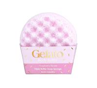 Bomb Cosmetics Raspberry Ripple Gelato Body Buffer Triple Butter Soap Sponge