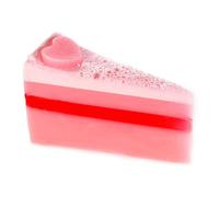 Bomb Cosmetics Soap Cake Slice Raspbery Supreme 1pc in Pink Bomb Cosmetics Pink