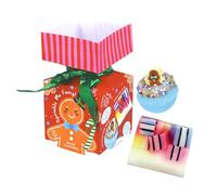 Bomb Cosmetics Sprinkle Me Fancy Mini Cracker Gift Pack with Pure Essential Oils, Frankinsense & Bergamot Bath Bomb 190g and Sweet Orange Soap 100g, Stocking Filler, Secret Santa