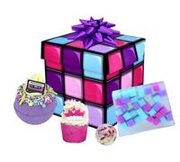 Bomb Cosmetics State of Mind Retro 80s Bath & Body Gift Set - 4-Piece Collection with Bath Blaster, Mallow, Creamer & Soap with Essential Oils