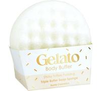 Bomb Cosmetics Sticky Toffee Pudding Gelato Body Buffer Triple Butter Soap Sponge