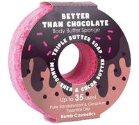 Bomb Cosmetics Women's Body Buffer Soap Shower Sponge Better Than Chocolate in Pink Bomb Cosmetics Pink