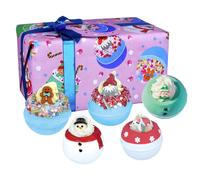 Bomb Cosmetics Women's Happy Fizzmas Christmas Bath Bomb Gift Set in Pink Bomb Cosmetics Pink