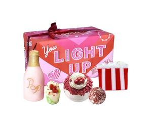 Bomb Cosmetics You're The Bomb 5 Piece Handmade Bath & Body Wrapped Gift Set for Women with Essential Oils, Vegan Formula, Sweet & Fruity Fragrance