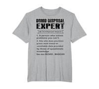 Bomb Disposal Expert T-Shirt, Men's Big and Tall, Heather Grey, 5X Tall