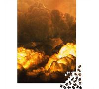 Bomb Nuclear Explosion 1000-Piece Puzzle for Adults, 70x50cm/1000pcs; White Pieces with A Smooth Surface; Shared Family Time Around The Table