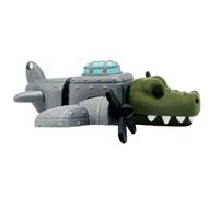 Bombardino Crocodile - Crocodile Head Bomber - Rotating Propeller and Moving Mouth - Meme Viral Brain Red - Italian Brian Red Memes Collectible