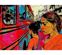 Bombay Bustle - Vibrant Mumbai City Life 1000-Piece Jigsaw Puzzle, Eco-Friendly, Pop Art Style | Best New Puzzles for Adults by Cross & Glory