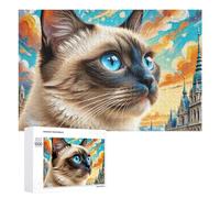 Bombay Cat Jigsaw Puzzles Puzzle for Adults Kids. 1000 Piece Cute Pet Impossible Challenge Toy Educational Game Home Decoration for Educational Games Gifts 1000 PCS