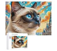 Bombay Cat Jigsaw Puzzles Puzzle for Adults Kids. 500 Pieces Cute Pet Great Gifts Challenge Toy Educational Game Home Decoration for Adults& Kids Age 14 Years Up 500 PCS