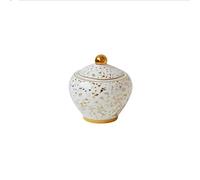 Bombay Duck Doolittle Splatter Sugar Bowl - Gold and White