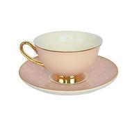 Bombay Duck Pink & White Spotty Cup & Saucer