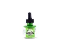 Bombay India Ink, 1.0 oz, Grass Green (12BY) - Highly Pigmented, Lightfast, Permanent, Waterproof - for Brush, Drawing Pen or Airbrushes