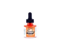 Bombay India Ink, 1.0 oz, Tangerine (15BY) - Highly Pigmented, Lightfast, Permanent, Waterproof - for Brush, Drawing Pen or Airbrushes