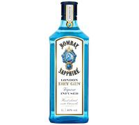 Bombay Sapphire Premium Distilled London Dry Gin, 40% ABV, 100cl / 1l, Vapour Infused With 10 Hand Selected Exotic Botanicals