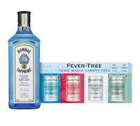 BOMBAY SAPPHIRE London Dry Gin and Fever-Tree Tonic Kit, 40% vol, 70cl