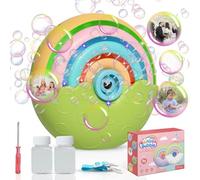 Bombble Automatic Bubble Machine, Portable Rainbow Bubble Machine 1500+ Bubbles/Min with Bubble Solution*2, Bubble Toys for Children for Outdoor/Party/Wedding Best Birthday (Green)