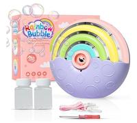 Bombble Automatic Bubble Machine, Portable Rainbow Bubble Machine 1500+ Bubbles/Min with Bubble Solution*2, Bubble Toys for Children for Outdoor/Party/Wedding Best Birthday (Purple)