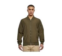 Build Your Brand Men's Nylon Bomber Jacket, Green (Olive 00176), X-Large
