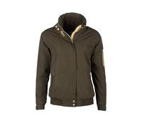 Bomber Jacket Equestrian Style Short Waterproof Riding Coat 12 Colours (UK, Numeric, 14, Regular, Regular, Dark Khaki)