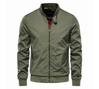 Bomber Jacket for Men, Baseball Varsity Waterproof College Letterman Casual Retro Flight Bomber Coat Lightweight Jackets Men Flight Jacket Casual Light Jackets for Men Autumn Jacket Men