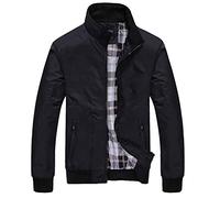 Bomber Jacket for Men UK Waterproof Windproof Windbreaker Harrington Jackets Comfy Lightweight Casual Outdoor Smart Coat with Pockets Sports Cargo Winter Outwear Zipper Vintage Classic Sportswear