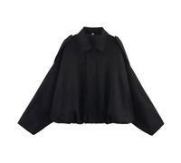 Bomber Jacket for Women - Cropped Baseball Jackets, Long Sleeve Crewneck Biker Short Coat with Pockets, Ladies Windbreaker Wool Lightweight Flight Jackets, Loose Pullover Tops, Party Club Streetwear