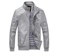 Bomber Jacket Men, Lightweight Jacket Winter Warm Quilted Lined Casual Coats Windproof Military Flight Jackets with 4 Pockets Aviator Jackets Harrington Jackets Men Men's Jackets