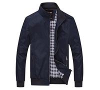Bomber Jacket Men's Cotton Transition Jackets Men's Lightweight Business Casual Blouson Jacket Stand-Up Collar Hiking Jacket with Pockets Classic Rain Jacket Relaxed Fit Sports Jacket Outdoor Hybrid