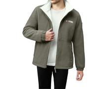 Bomber Jacket Mens Essential Jacket Winter Fleece Lined Windproof Must Have Basic Coat for Every Man's Winter Wardrobe Foundation and Core Styling Fleece Hoodie Men Khaki XXL