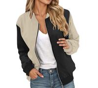 Bomber Jacket Women Classic Long Coat for Glitter Womens Coats Jackets Button Down Crew Neck Softshell Outdoor UK Zip Up Sports T-Shirt Cycling Waterproof Windbreaker
