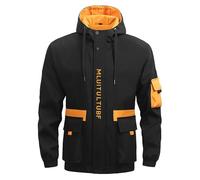 Bomber Jackets for Men Uk, Mens Lightweight Jacket Winter Warm Quilted Lined Casual Coats Windproof Military Flight Jackets with 4 Pockets Aviator Jacket Men Harrington Jacket Mens Jacket