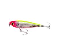 BOMBER Lures Badonk-A-Donk High Pitch Saltwater Grade, (4-Inch) - Silver Flash/Pink Head/Pink Belly/Chartreuse Back, (BSWDTH4348)