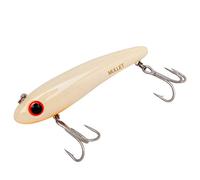 Bomber Lures Mullet Slow-Sinking Twitch/Walking Saltwater Fishing Lure - Excellent for Speckled Trout, Redfish, Stripers and More, 3 1/2 Inch, 5/8 Ounce, Bone Orange Throat