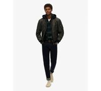 Superdry Mens MA1 Military Bomber Jacket, Washed Dark Green, M