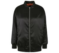 Urban Classics Women's Ladies Oversized Satin Bomber Jacket, Black, S