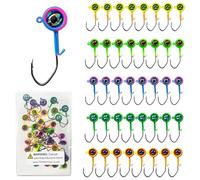 Bombite Crappie Jig Heads, 40packs Fishing Jig Heads Hooks Swimbait Jig Head 1/16oz Fishing Jigs Heads for Crappie Bass Fishing