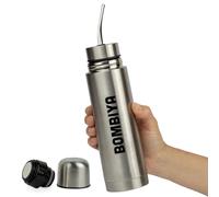 BOMBIYA Full Stainless Steel Auto Mate - Yerba Mate Thermo all in one, Termo para mate todo en uno - Mate Argentino kit, termo mate acero inoxidable - Replace your yerba mate kit with our mate listo