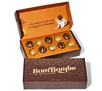 Bombombs Hot Chocolate Bombs, Classic Milk Chocolate Cocoa Bomb Gift Set, Includes 2 Flavors; Caramel Candy and Fudge Brownie Filled with Mini Marshmallows, Set of 10