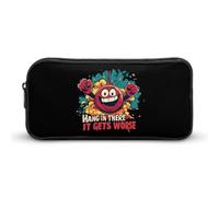 Bombs Hang in There It Gets Worse Simple Pencil Case Big Capacity Pouch Box Travel Makeup Bag