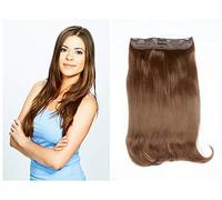 Bombshell 24" 5 Clips Straight One Piece Half Head Clip On Hair Extensions Wig (M21 GOLDEN BROWN)