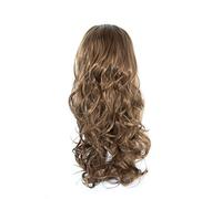 Bombshell 3/4 Half Head Wig Hair Piece 24 inches Heat Resistant Synthetic Long Curly Thick Hair Extensions for Daily Party (M12 MOUSEY BROWN)