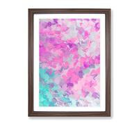 Bombshell Abstract Framed Wall Art Print A2 Walnut