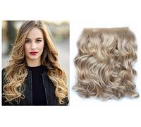BOMBSHELL HAIR EXTENSIONS 250g 24" Curly 3 Pieces Full Head Clip On Hair Extensions Hair Piece Wig (M14 HIGHLIGHTS MIX BLONDE)